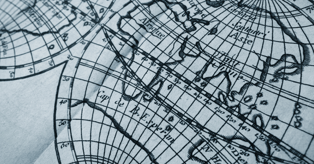 Map of Earth with Latitude and Longitude