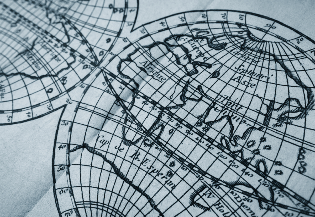 Map of Earth with Latitude and Longitude