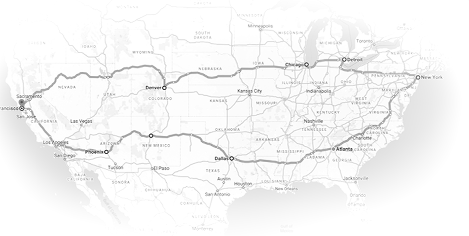 cross country map